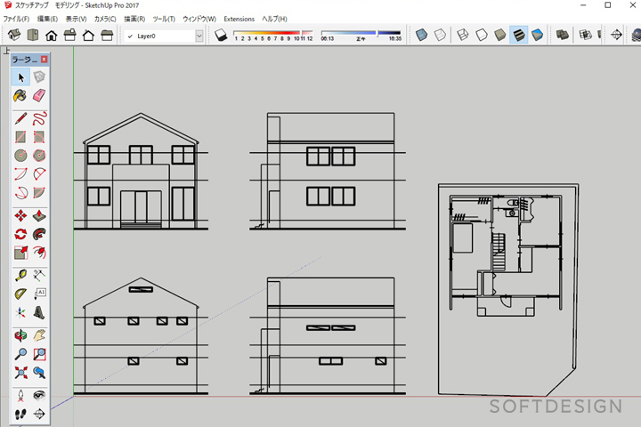 SketchUpであり得ない角度のパースを作る | 趣味のためのSketchUpサイト